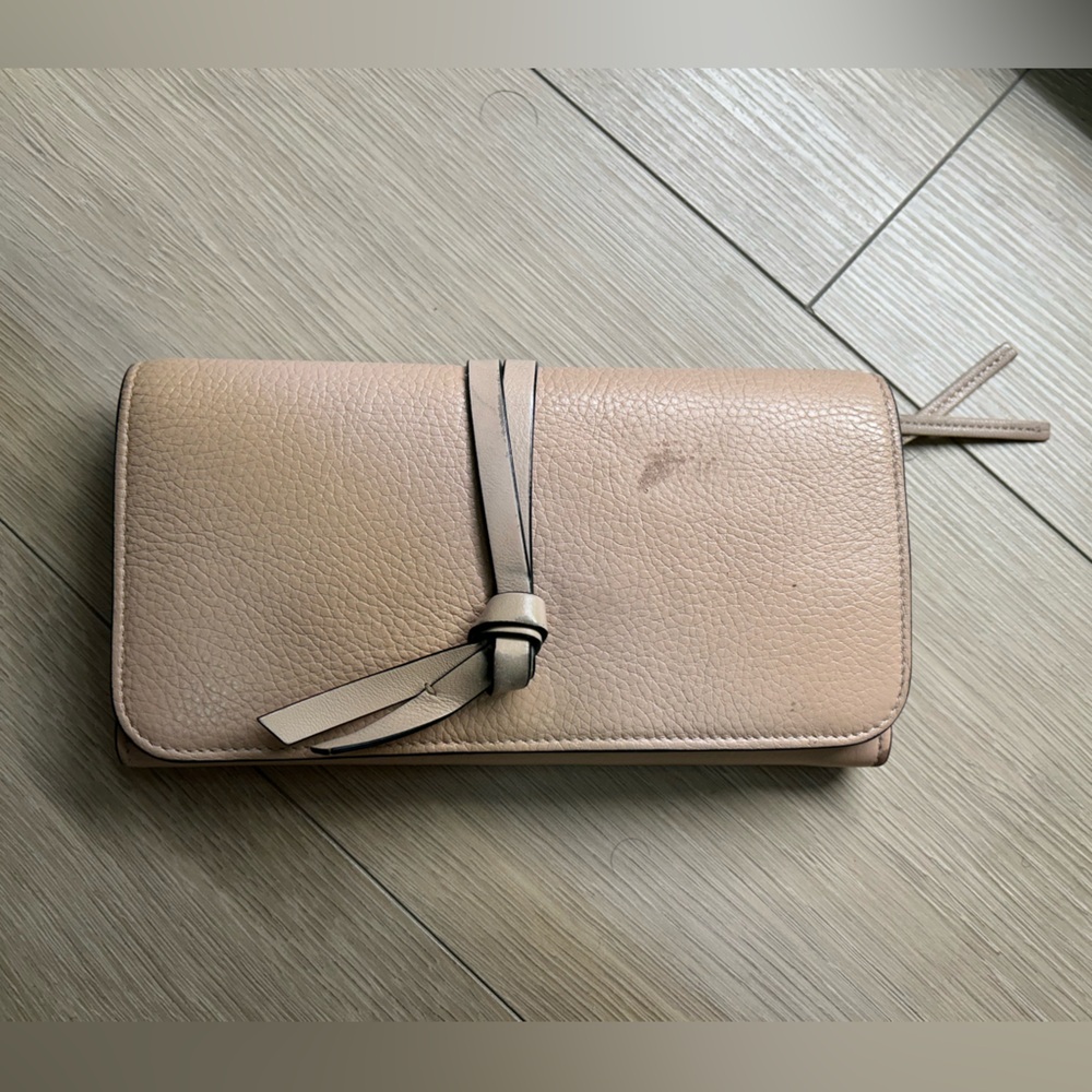 Authentic Chloe Cement Pink Leather Wallet Preloved